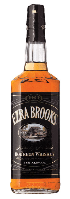 Ezra Brooks Bourbon bottle